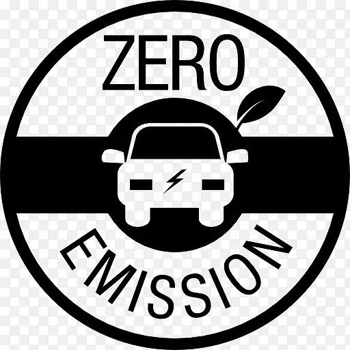 零排放的徽章图标