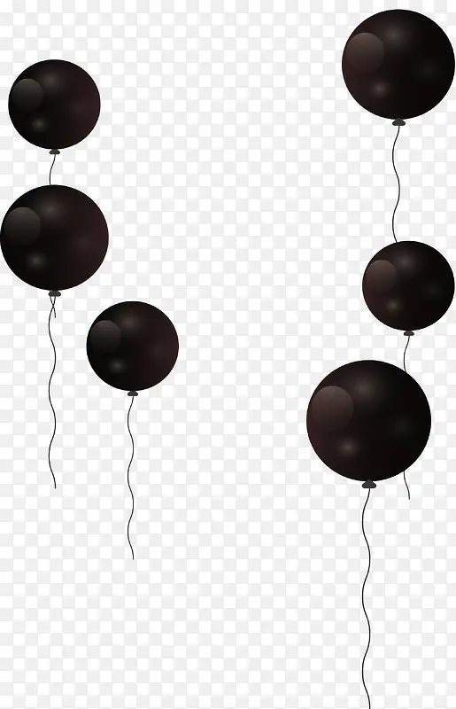 漂浮的黑色气球