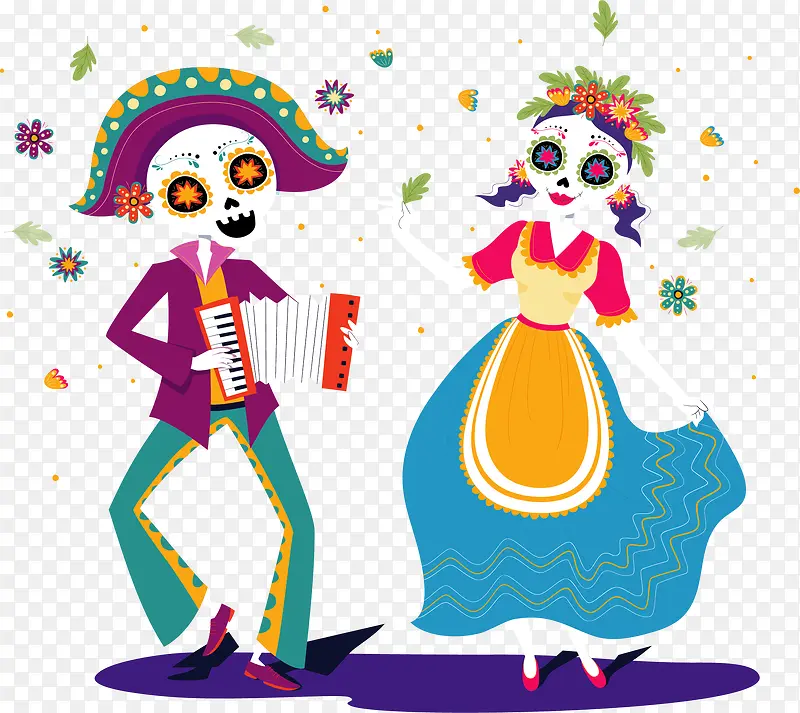 墨西哥节日跳舞骷髅