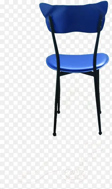 蓝色的椅子背面扁平风格