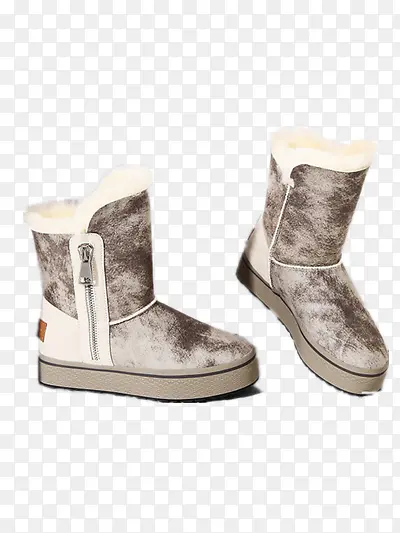 灰色雪地靴