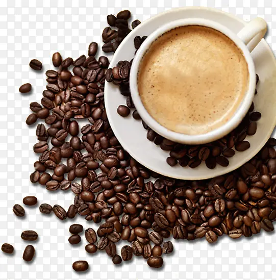 香醇咖啡和咖啡豆