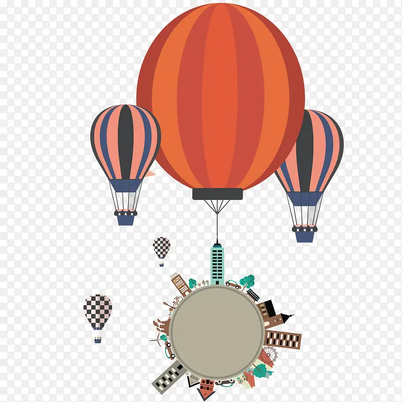 飞行气球复古风格