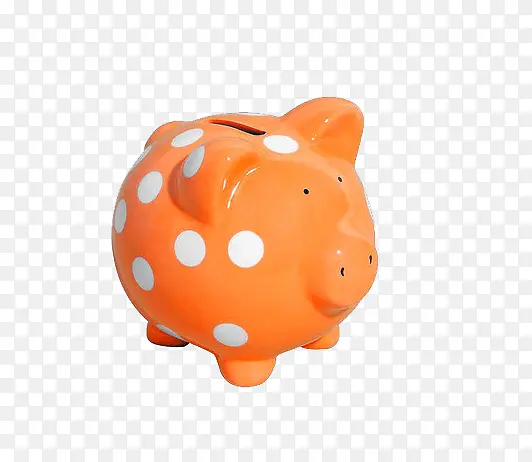 橙色猪存钱罐