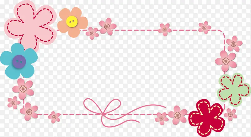 粉色春季花朵框架