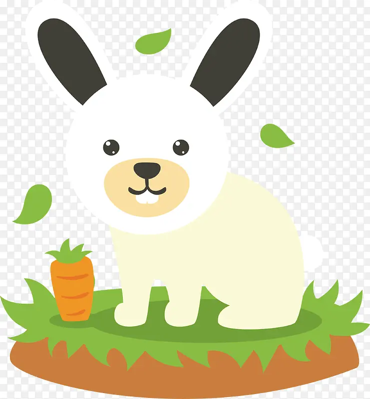 草地上的小白兔