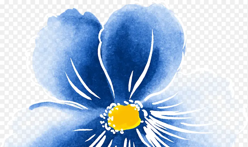 蓝色花卉淘宝女装海报