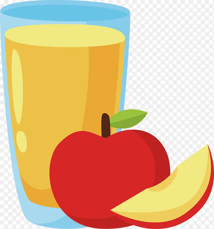 苹果汁插画设计