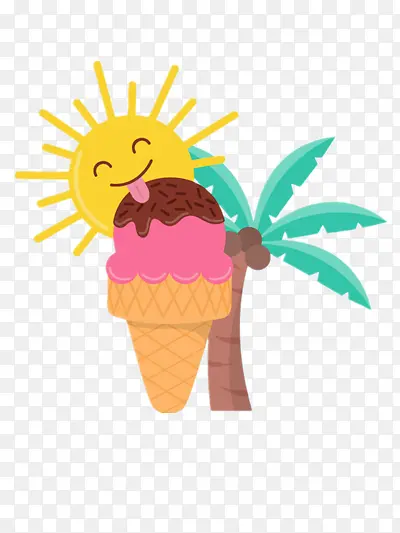 吃冰淇淋的太阳