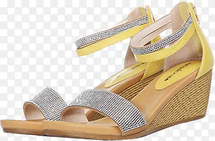 黄色夏季淘宝女鞋