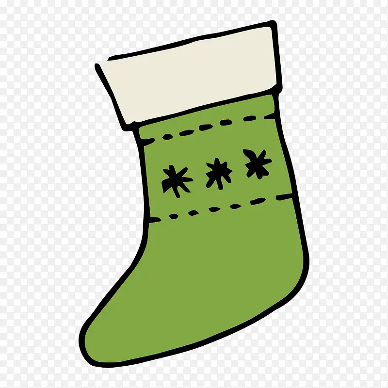 绿色的圣诞袜