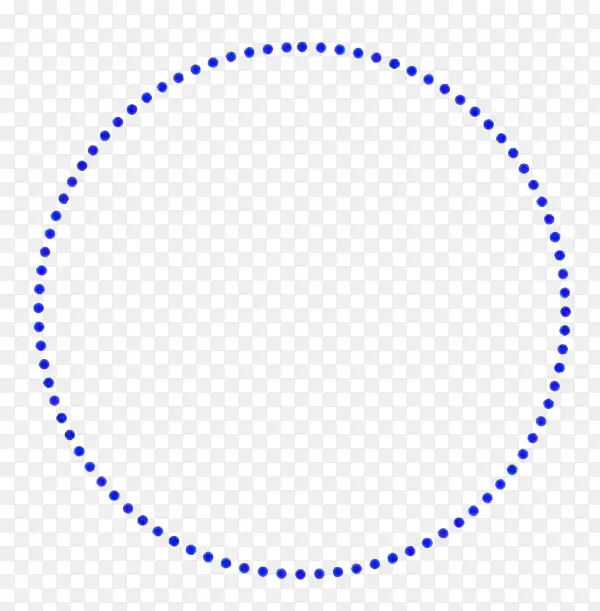 蓝色圆点虚线圈