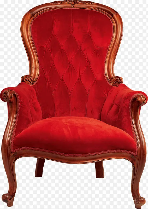 红色欧式风格真皮座椅