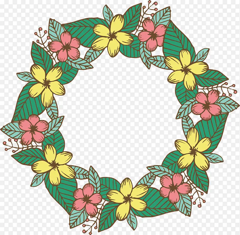手绘小碎花标题框