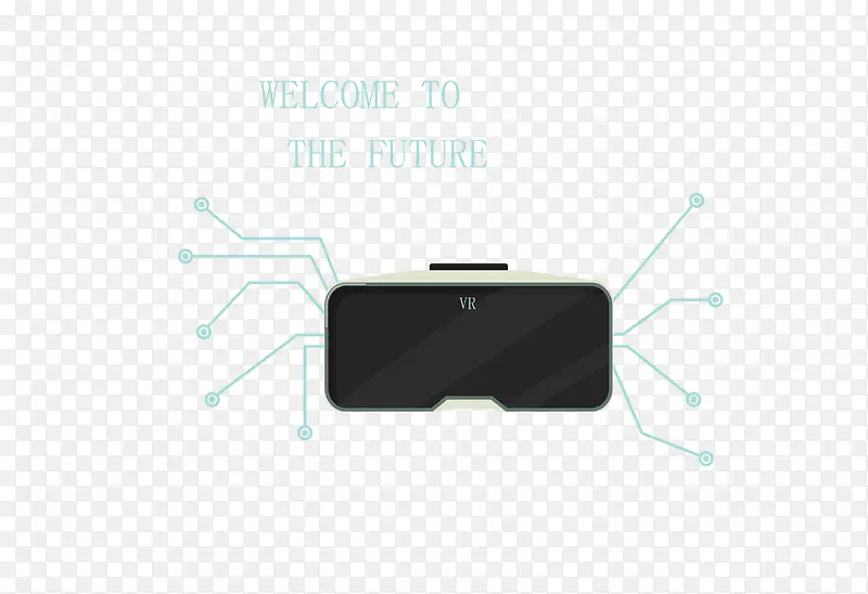 矢量黑色VR科技眼镜