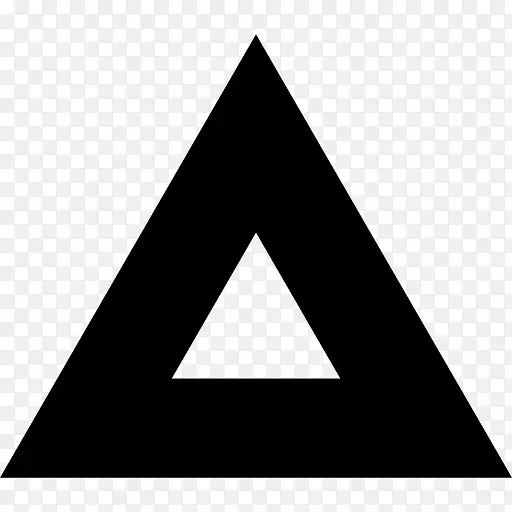 三角形对两不同大小的黑色和白色图标