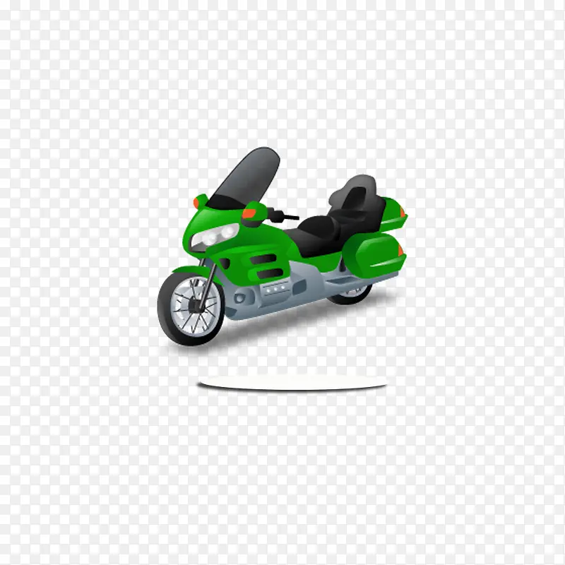 绿色摩托车图