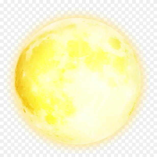 黄色中国风漂亮月亮