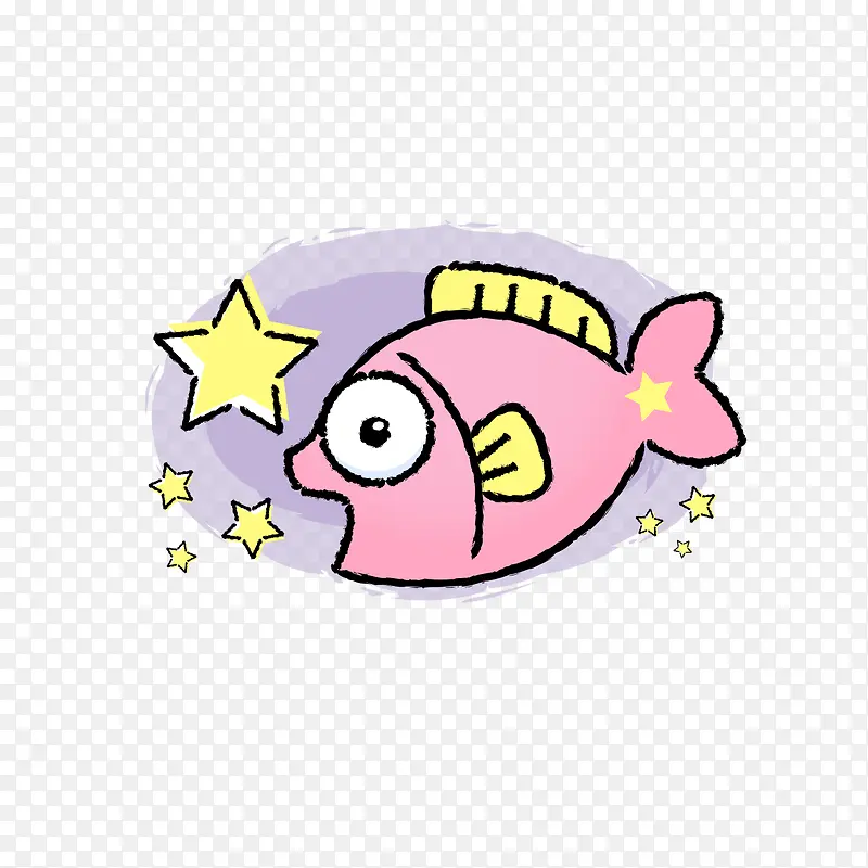 粉红色卡通小鱼