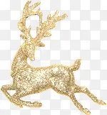 金色闪闪的圣诞麋鹿