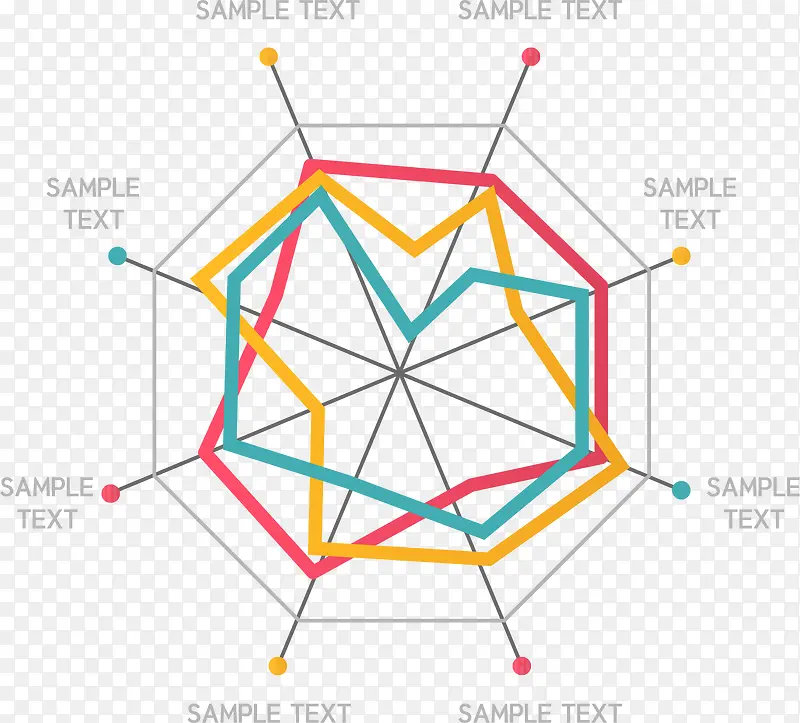 彩色ppt图表商务图表插画