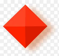 红色锥形立体图标