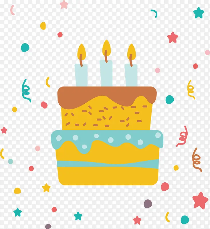 黄色的生日蛋糕
