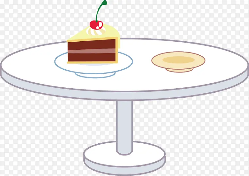 放在桌上的蛋糕矢量图