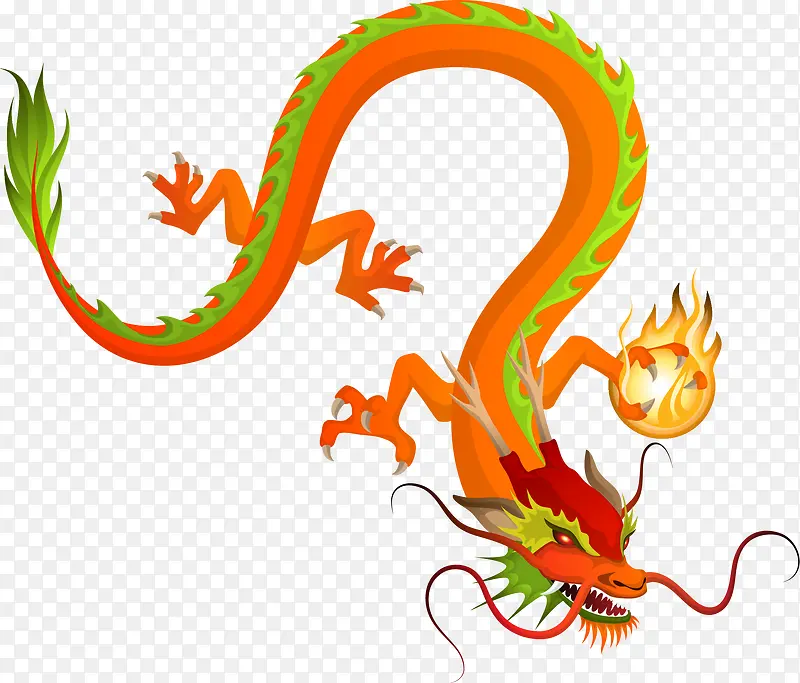 手绘中国龙矢量图PNG图片素材下载_图片编号9719245-PNG素材网