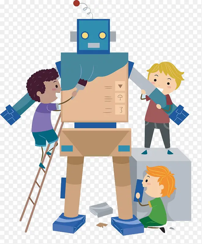 孩子们做机器人