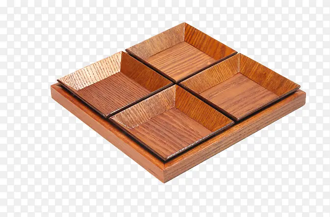 木制四格饭盒