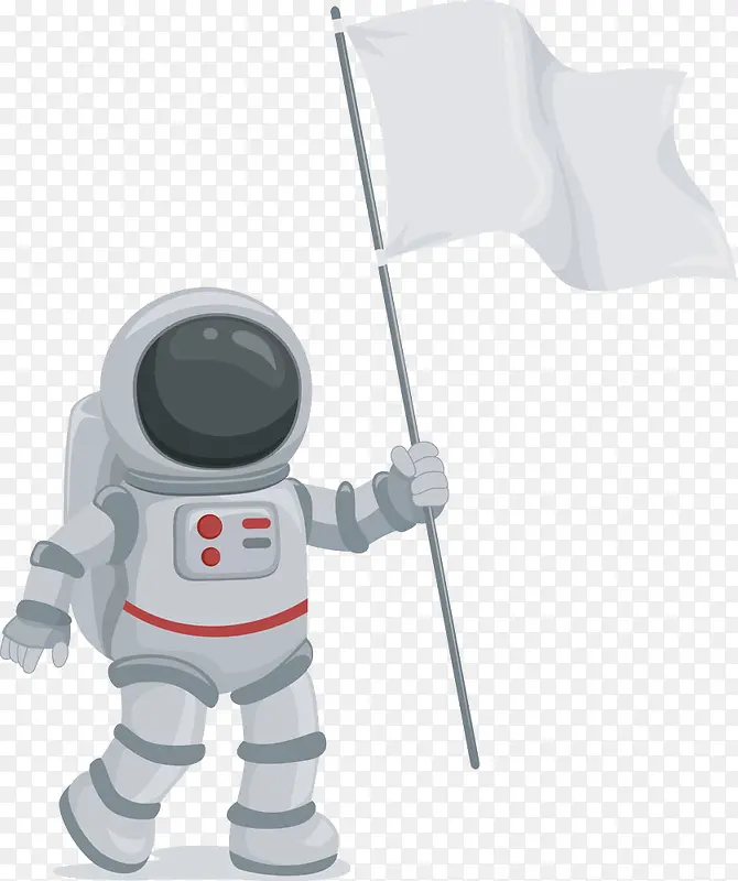 拿着旗帜的航天员图片
