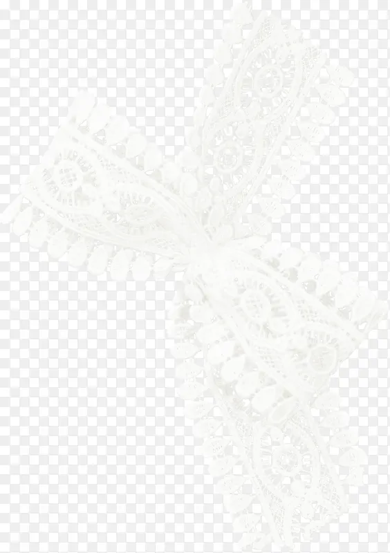 白色花纹蝴蝶结布条