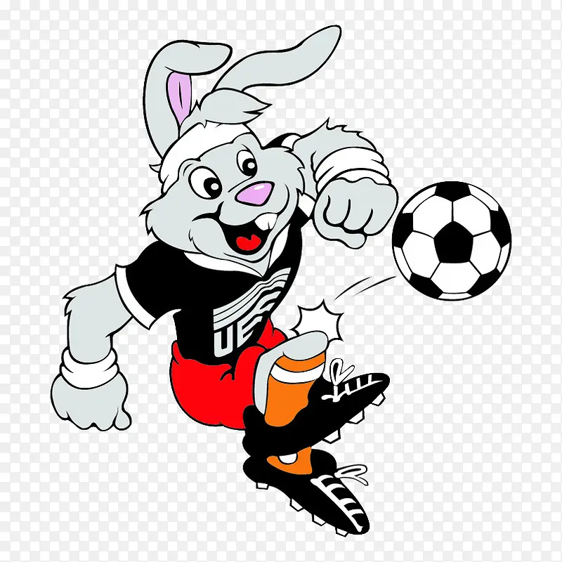 踢足球的兔子