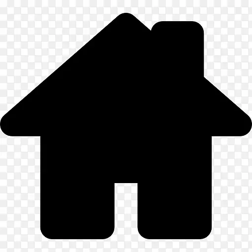 房子黑形状的Home接口符号图标