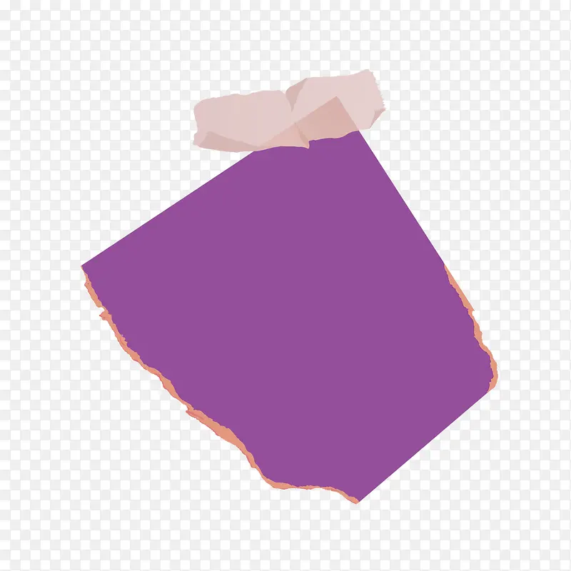 矢量紫色残缺贴纸透明胶带