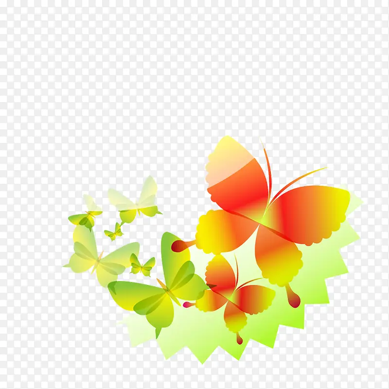 矢量斑斓彩蝶卡片设计