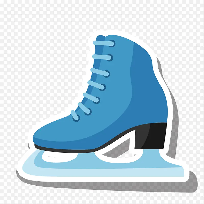 矢量滑冰鞋
