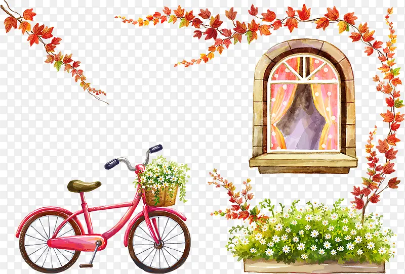 自行车和窗户