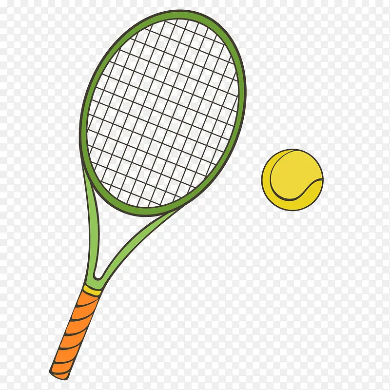 卡通网球比赛网球拍