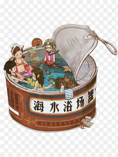 海水浴罐头
