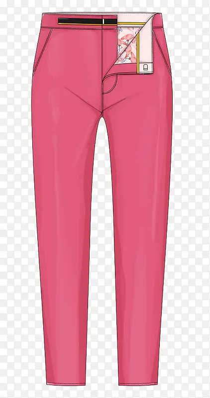 粉红色的长裤