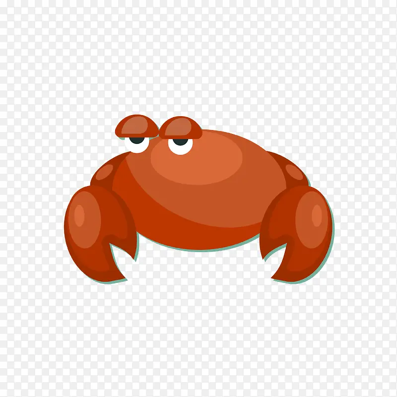 瞪着眼睛的红色螃蟹