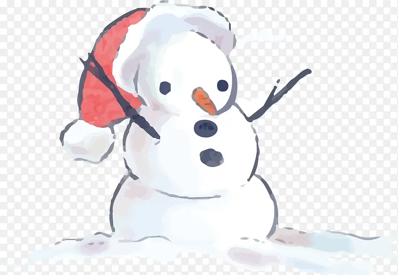 冬日卡通可爱雪人