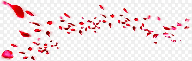 红色漂浮设计花瓣创意