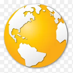 黄色地球图标
