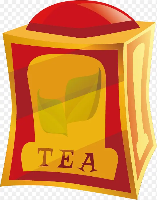 矢量红茶茶罐