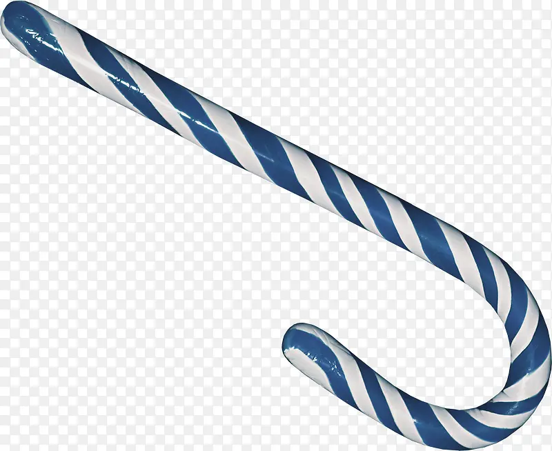 蓝色条纹圣诞拐杖