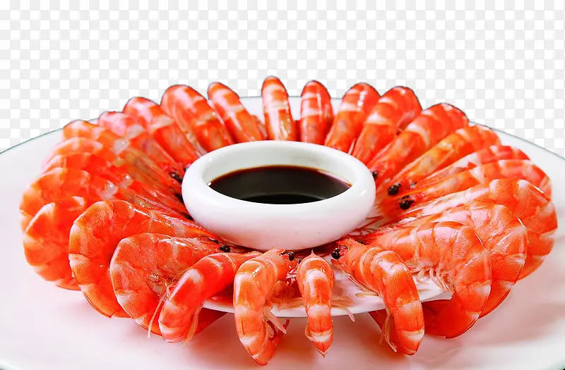 一盘酱油虾