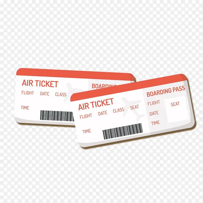 矢量旅游飞机票